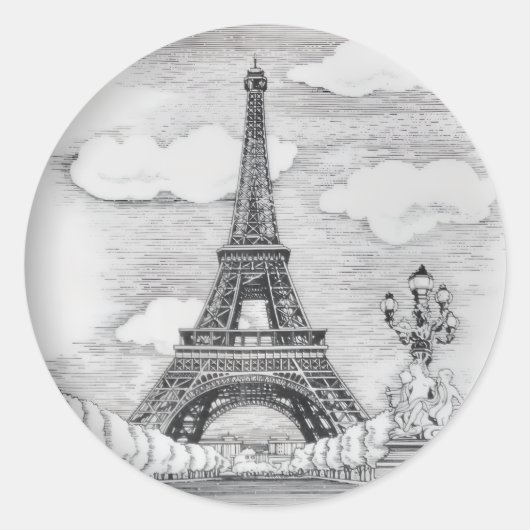 Superbe Autocollant Tour Eiffel (Devant)