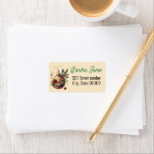 Superbe café étiquette de adresse (En situation)