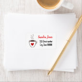 Superbe café étiquette de adresse (En situation)