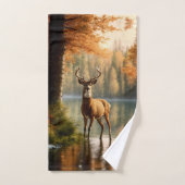 Superbe canard à douze points dans les eaux d'auto (Serviette à main)