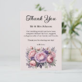 Superbe Carte de remerciements Mariage Floral (Debout devant)