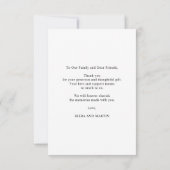 Superbe Carte de remerciements photo Mariage Ecaly (Dos)