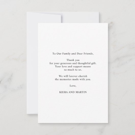 Superbe Carte de remerciements photo Mariage Ecaly (Dos)