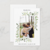 Superbe Carte de remerciements photo Mariage Ecaly (Devant / Derrière)