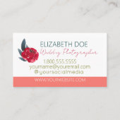 Superbe Carte de visite Floral brillant (Dos)