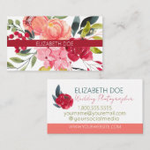 Superbe Carte de visite Floral brillant (Devant / Derrière)