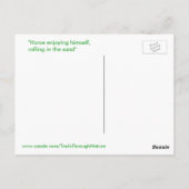 Superbe carte postale roulante Cheval (Dos)