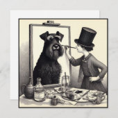 Superbe Carte pour notes de photos Schnauzer (Devant / Derrière)