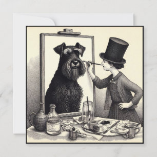 Superbe Carte pour notes de photos Schnauzer