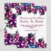 Superbe carte Rose Floral Faire-part de mariage (Devant / Derrière)