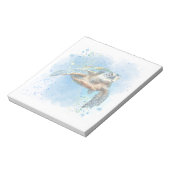 Superbe conception de tortue de mer sur bloc-notes (Tourné)
