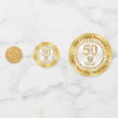 Superbe Confetti personnalisée, 50e anniversaire (Devant)