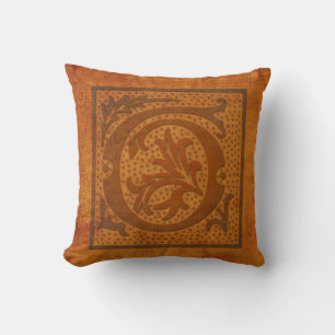 Superbe Coussin Monogramme G/Lettre Ancienne !