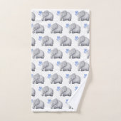 Superbe crèche d'éléphants de Baby shower bleu (Serviette à main)