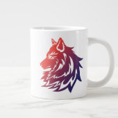 superbe design pour ce mug loup (Droite)