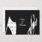 Superbe Faire-part de mariage à thème de musique A (Dos)