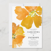 Superbe Faire-part de mariage de fleurs d'aquarell (Devant)