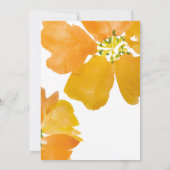 Superbe Faire-part de mariage de fleurs d'aquarell (Dos)