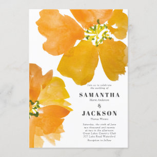 Superbe Faire-part de mariage de fleurs d'aquarell