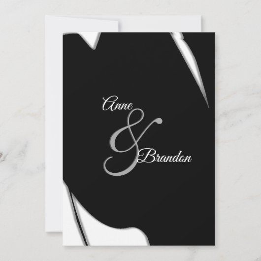 Superbe Faire-part de mariage du soir Abstrait (Dos)