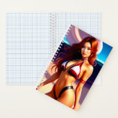 Superbe femelle rousse posant comme Carnet bikini (À l'intérieur)
