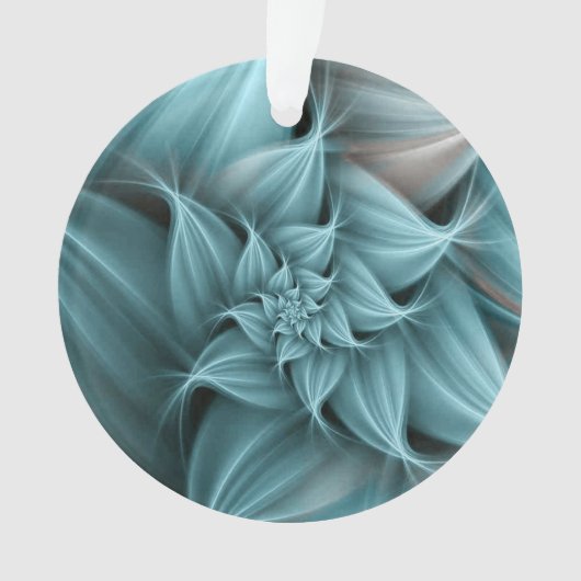 Superbe fleur turquoise fractale  (devant)