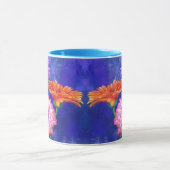 Superbe Gerberas Mug Trois Couleurs - Peinture (Centre)