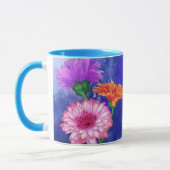 Superbe Gerberas Mug Trois Couleurs - Peinture (Gauche)
