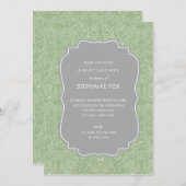 Superbe Invitation Floral Party (Sage) (Devant / Derrière)