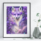 Superbe Lilac mystérieux Fox Editable Poster