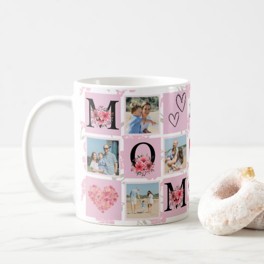 Superbe maman Photo Mug Je t'aime (Avec donut)
