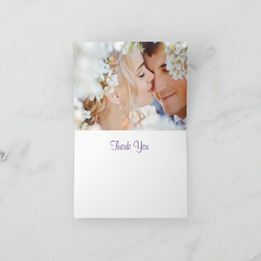 Superbe Mariage à fleurs violettes Merci (Intérieur)