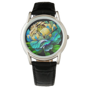 Superbe montre à fleurs