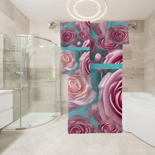 Superbe motif rose à l'aspect vintage