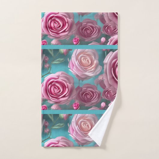 Superbe motif rose à l'aspect vintage (Serviette à main)