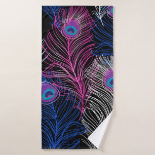 Superbe motif Vintage de plumes de paon sur un