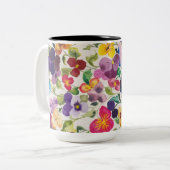 Superbe Mug bicolore Pansie, 15 oz (Devant gauche)