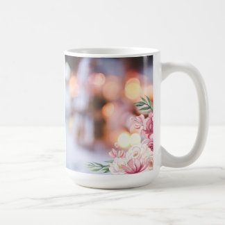 Superbe mug floral rose