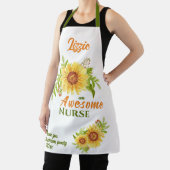 Superbe Nurse Floral Sunflower tablier (Insitu)