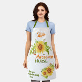 Superbe Nurse Floral Sunflower tablier (Porté)