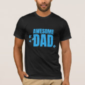 Superbe papa texte bleu T-shirt (Devant)