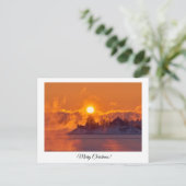 Superbe paysage hivernal Joyeuse carte de Noël (Debout devant)