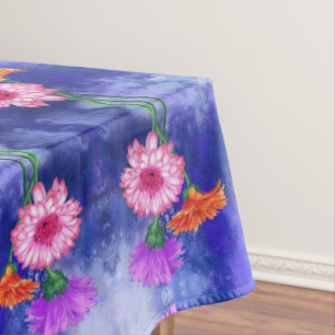 Superbe peinture à trois couleurs Gerberas nappe