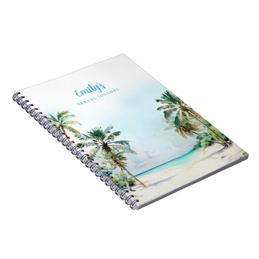 Superbe plage de l'île tropicale avec Carnet de no (Côté Droit)