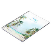 Superbe plage de l'île tropicale avec Carnet de no (Côté gauche)