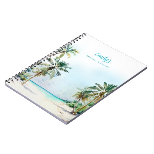 Superbe plage de l'île tropicale avec Carnet de no (Côté gauche)