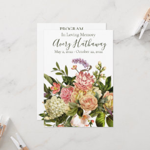 Superbe programme funéraire floral