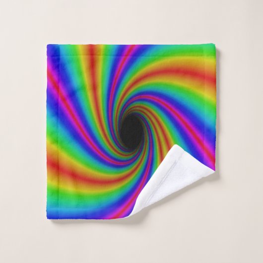 Superbe Rainbow Swirl Design coloré (Gant de toilette)