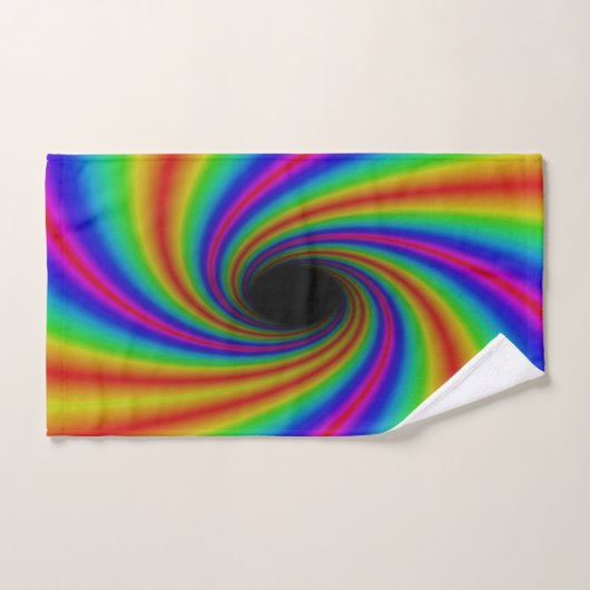 Superbe Rainbow Swirl Design coloré (Serviette à main)