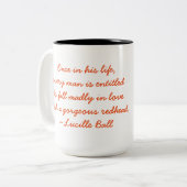 Superbe rousse 15 oz Mug à deux tons (Devant gauche)